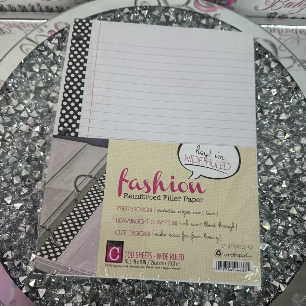 Paper loose leaf reinforced sides Stationery Fashion Reinforced Filler Paper